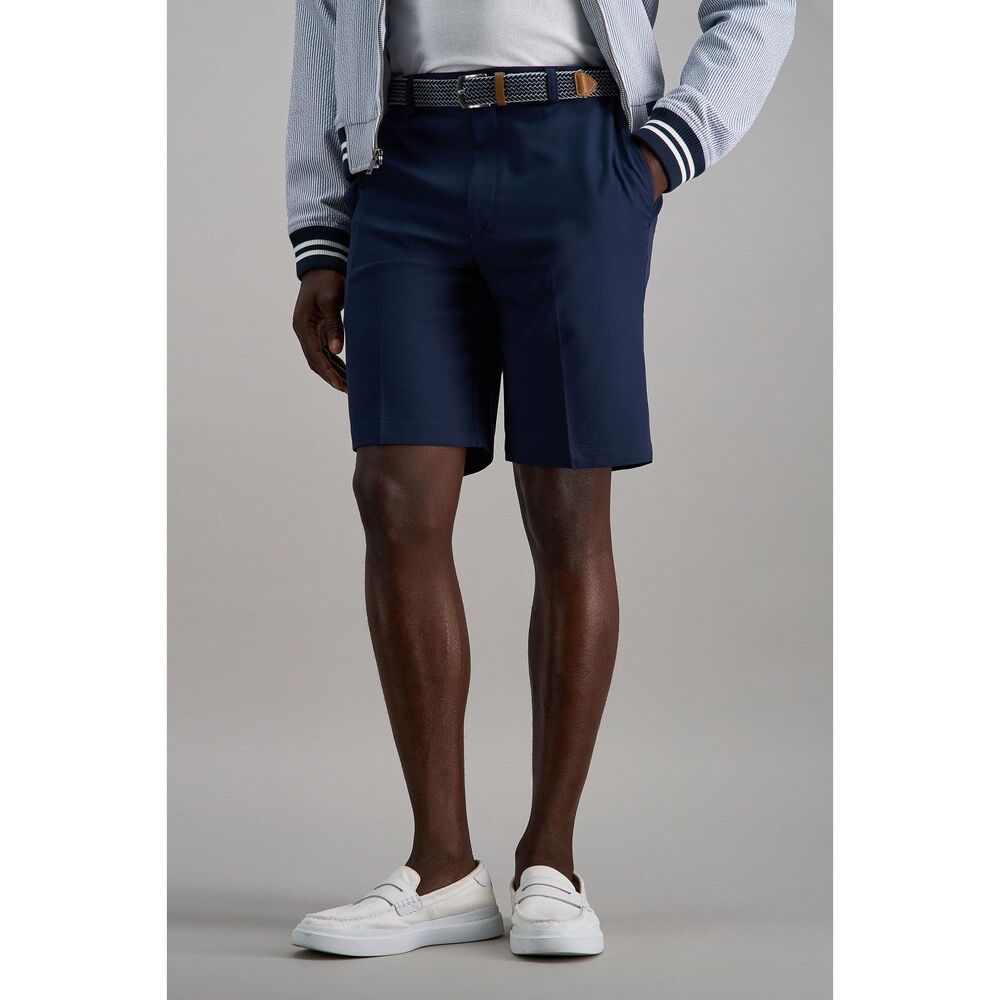 NEW Mens Sz 40 Blue Flex Waist Moisture Wicking No Iron Shorts HAGGAR COOL 18